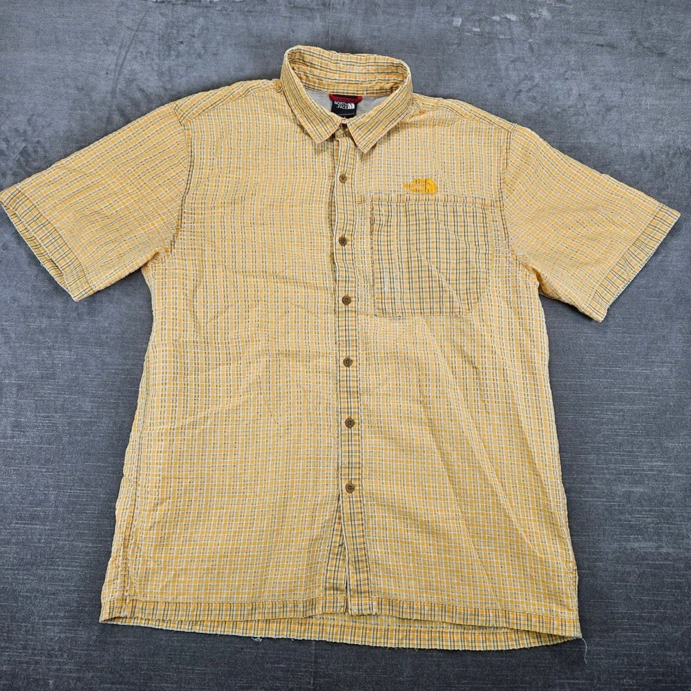 The North Face Shirt Plaid Button Up Short Sleeve Outdoor Vintage‎ Mens Size M